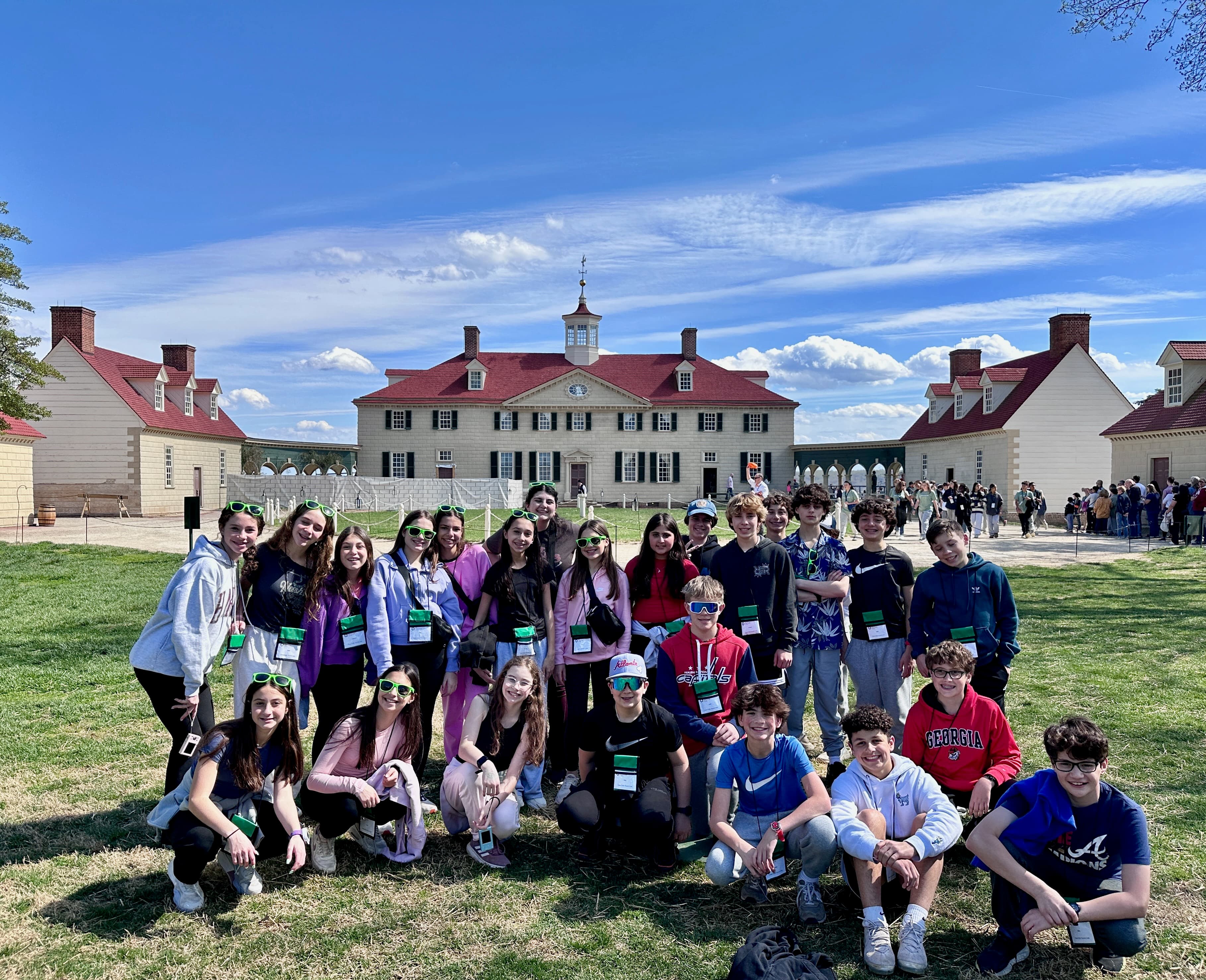 A Great Falls Travel student group at Mount Vernon